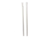 Sugerør Ø8x210 mm utan knäck bionedbrydelig med spade/ske Hvid,125 stk/ps - (125 stk.)