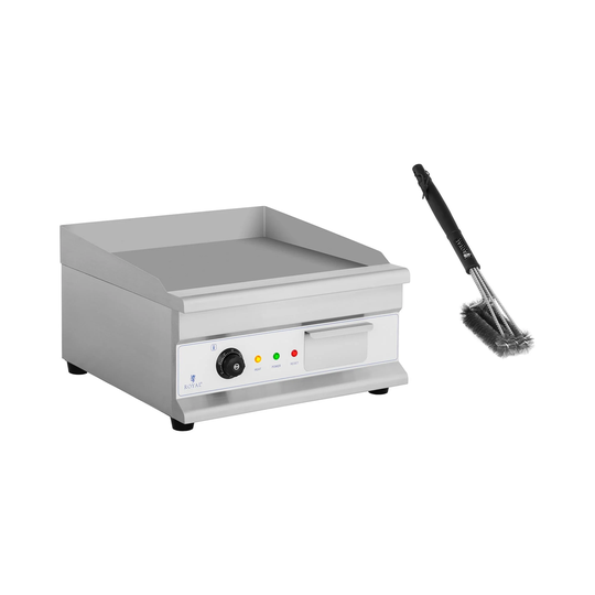 Set elektriskt stekbord med grillborste - 50 cm - Slät - 3200 W