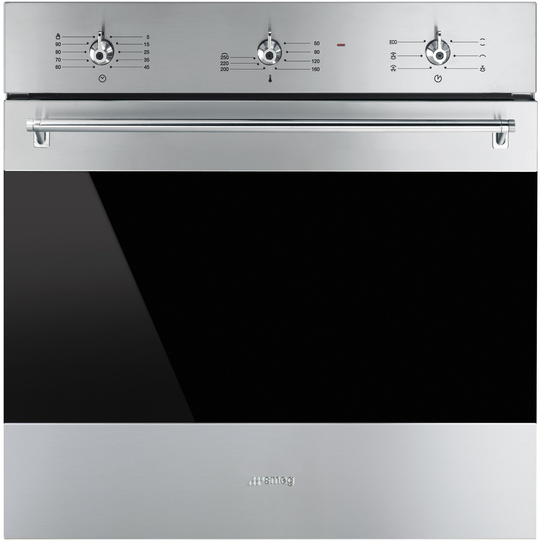 Smeg 60 cm Classic Multifunktionsugn i Rostfritt Stål