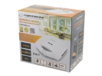 Esperanza PORTABELLA - Smörgåsgrill/våffeljärn/grill - 700 W - vit