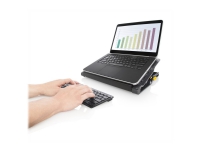 Targus Chill Mat - Stander för bärbar dator - med 4-port USB 2.0 hub - grå, sort