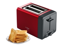 Bosch DesignLine TAT4P424 - Brödrost - 2 skiva - 2 Kortplatser - röd