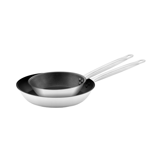 Rostfri stekpanna - 2 st - non-stick - Ø 20 / 28 x 5 cm