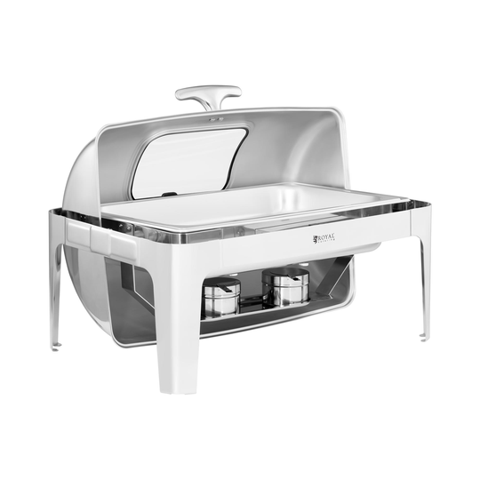 Chafing dish - GN 1/1 - Royal Catering - 8,5 L - 2 bränsleceller - Lock med fönster