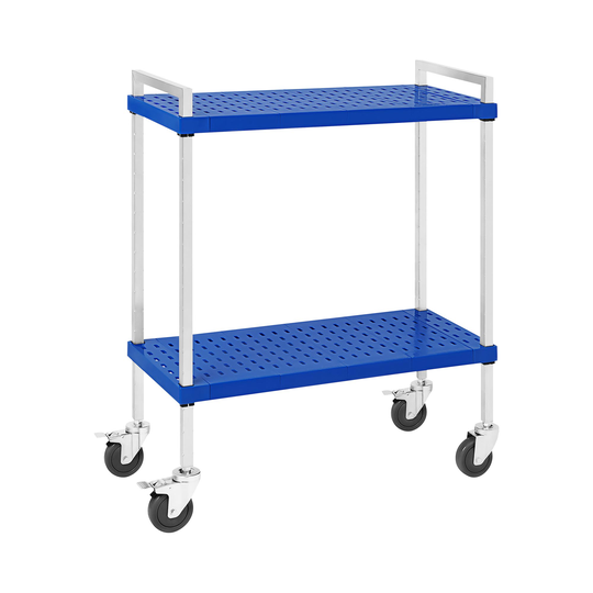 Serveringsvagn - 2 hyllplan - 50 kg - 37,5 x 86 cm - Idealisk för GN-behållare
