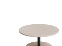 Bord Donut, Ø700 mm, höjd 350 mm, vitpigmenterad ask på svart olivfärgad ram
