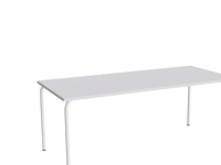 Bord Jerka 322, 1800x800 mm, ljudabsorberande grå laminat, vit ram