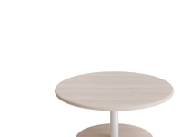 Bord Donut, Ø700 mm, höjd 350 mm, vitpigmenterad ask på vitt underlag glans 10