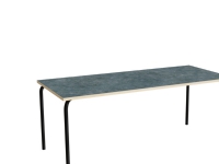 Bord Jerka 322, 1800x800 mm, mörkgrå linoleum, sort stel