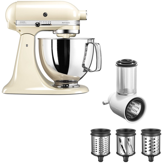 KitchenAid Artisan 125 Creme + Grönsaksskärare 5KSMVSA