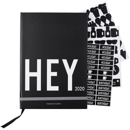 Design Letters Calendar, 2020 Svart