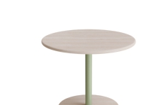 Bord Donut, Ø700 mm, höjd 570 mm, vitpigmenterad ask på grönt stativ
