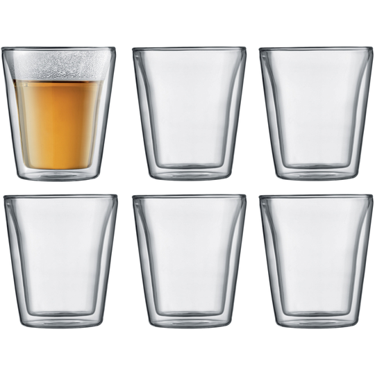 Bodum Canteen Dubbelväggigt Glas Medium 6 pack