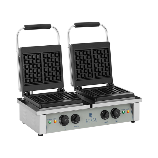 Våffeljärn - 2 x 2000 W - Rektangulärt