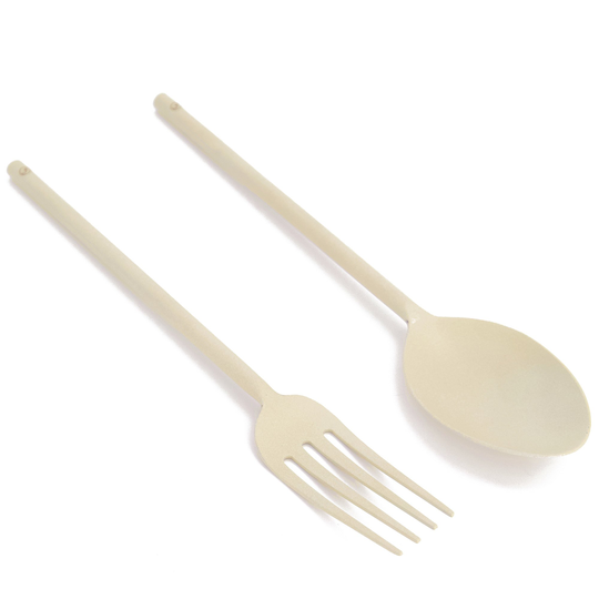 Ernst Metall salladsbestick beige