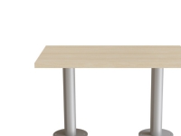 Bord Marie, 1200x700 mm, höjd 720 mm, stomme i massiv björk och aluminiumgrått