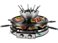 ProfiCook 2in1 Raclette Grill & Fondue Set PC RG/FD 1245 (svart/silver)