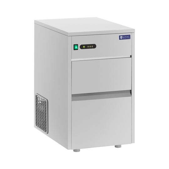 Isbitsmaskin - 25 kg/24 h - 7 kg kapacitet - 220 W - rostfritt stål - Royal Catering