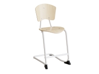 Stol Nian, 570 mm, björklaminat, vita ben