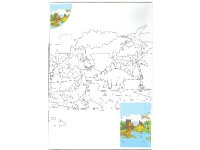 Målning duk med dinosaurier 24x30cm 18mm