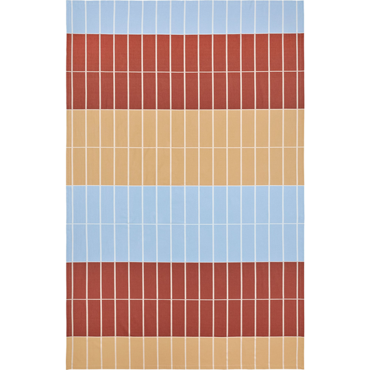 Marimekko Tiiliskivi bordsduk, 156x250 cm, beige/blå/brun