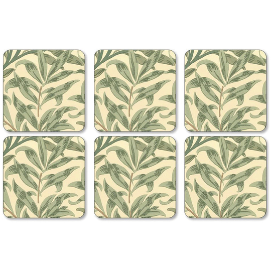 Pimpernel Willow Bough Grön Glasunderlägg 6-pack