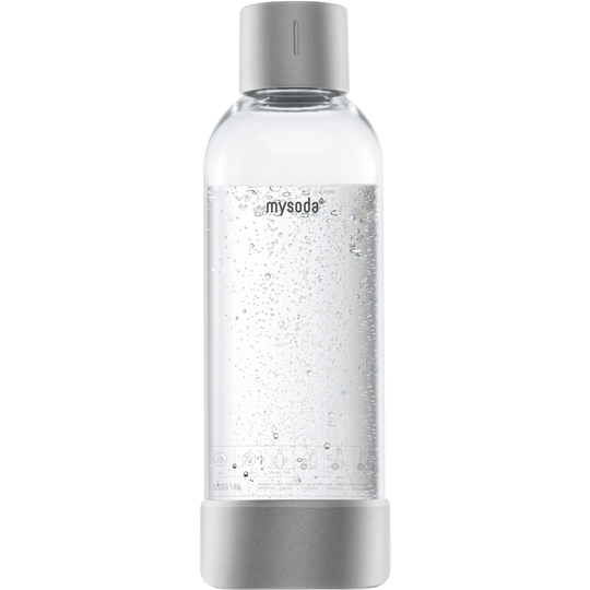 MySoda Vattenflaska 1 liter, Silver