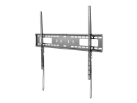 DELTACO ARM-1152 - Monteringssats (väggfäste, fjäderlås, inbyggd nivå, 2 VESA-skenor) - fast - för LCD-TV/krökt LCD-TV - plast, kallvalsat stål - matt svart - skärmstorlek: 60-100