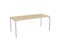 Bord Jerka 322, 1800x800 mm, birk laminat, alugråt stel