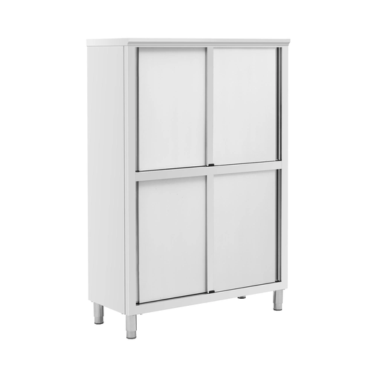 Skåp i rostfritt stål - 1200 x 500 x 1800 mm - 4 insatser - upp till 200 kg - Royal Catering