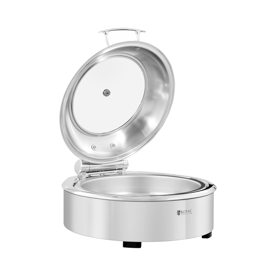 Chafing dish - Rund med fönster - Royal Catering - 5,5 L