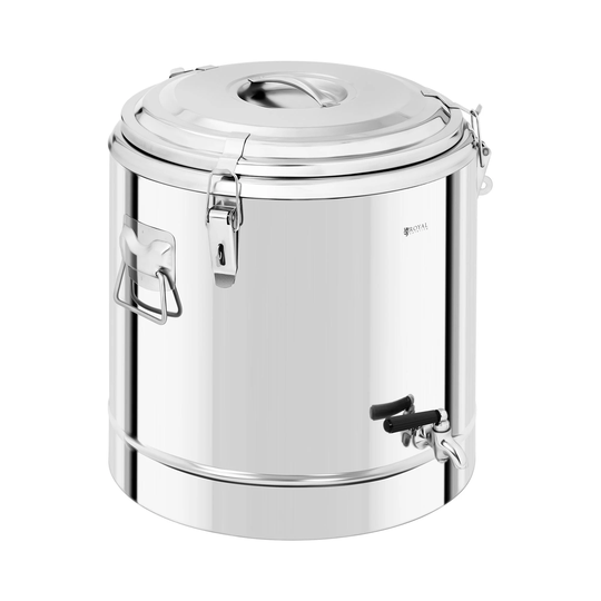 Termosbehållare med kran - 35 l - rostfritt stål