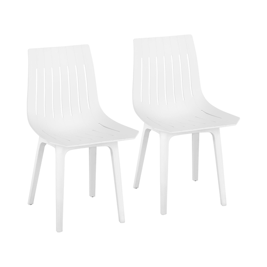 Stol - Set med 2 - Upp till 150 kg - Sittyta 47 x 42 cm - Vit