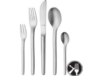 WMF WMF Evoque cutlery set, 12 persons, 60 pieces, knife blade inserted, Cromargan Protect matt stainless steel, scratch resistant, dishwasher safe