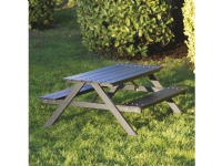 Barnbord/bänkgrupp HORTUS A-modell svart plywood och ram i aluminium (801-093)
