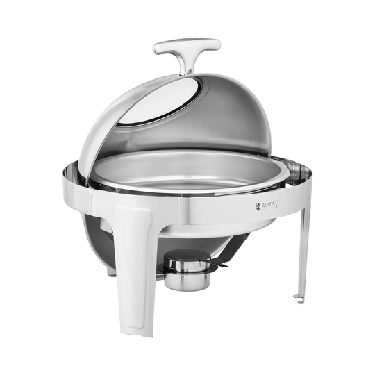 Chafing dish - Rund med fönster - Royal Catering - 5,8 L