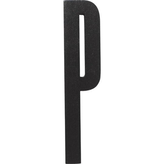 Design Letters Svart Bokstav i Trä, P