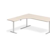 Lyft-/sänkbart bord DNA, Björk 1800x2200 mm Vänster 3-benig/Svart