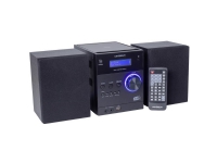 UNIVERSUM MS 300-21 Stereo AUX, Bluetooth, CD, DAB+, FM, USB, batteriladdning, inkl. fjärrkontroll, inkl. högtalare, larm 2 x 5 W Svart