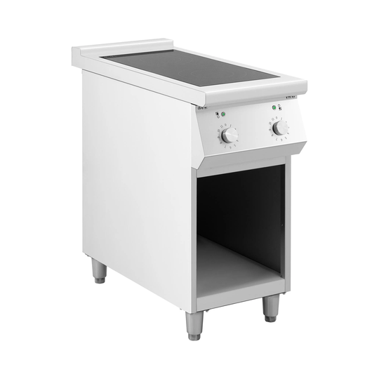 Induktionsplatta - 8500 W - 2 kokytor - 260 °C - Förvaringsutrymme - Royal Catering