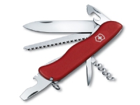 Victorinox Forester, Fällkniv med låsblad, Kniv med flera verktyg, Clip point, Polyamid, Röd, 12 verktyg