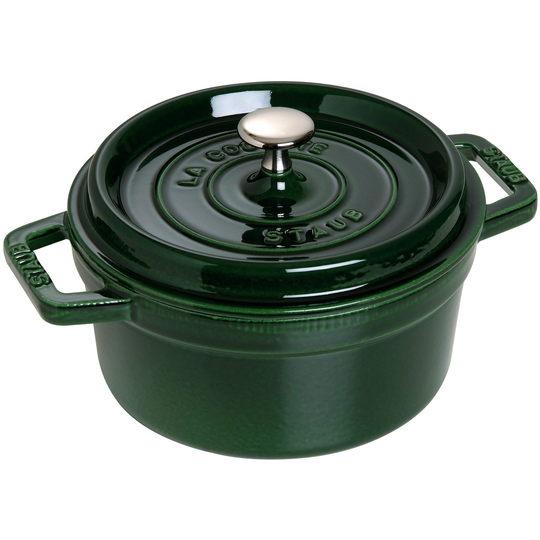 Staub Rund Gryta 22 cm 2,6 liter Basilikagrön