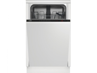 Beko BDIS25023, Fuldt inbyggt, Slimline (45 cm), Grå, Sort, Berøring, 15 kuverter