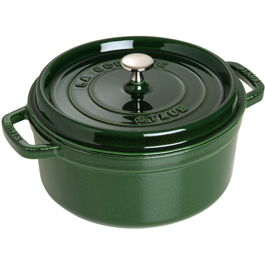 Staub Rund Gryta 26 cm 5,2 liter Basilikagrön