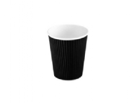 Kaffemuggar av kartong 30 cl 12 oz Ripple Wall Black, 25 st/ps - (25 st)