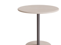 Bord Donut, Ø700 mm, höjd 720 mm, vitpigmenterad ask på grått stativ