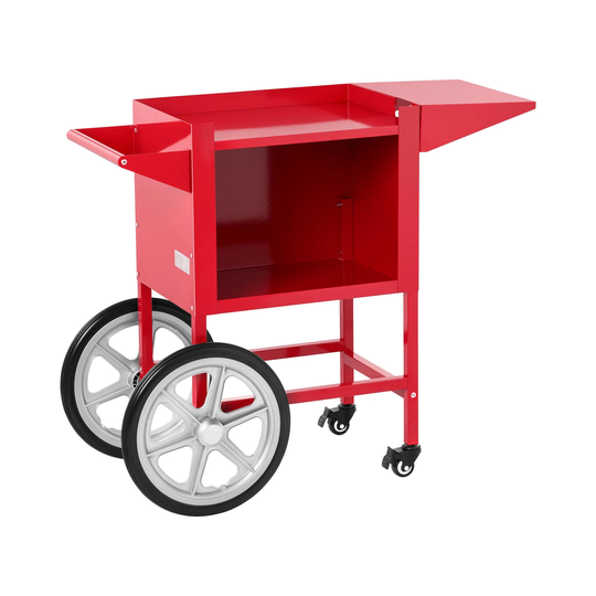 Vagn för popcornmaskin - röd - 2 bromsar