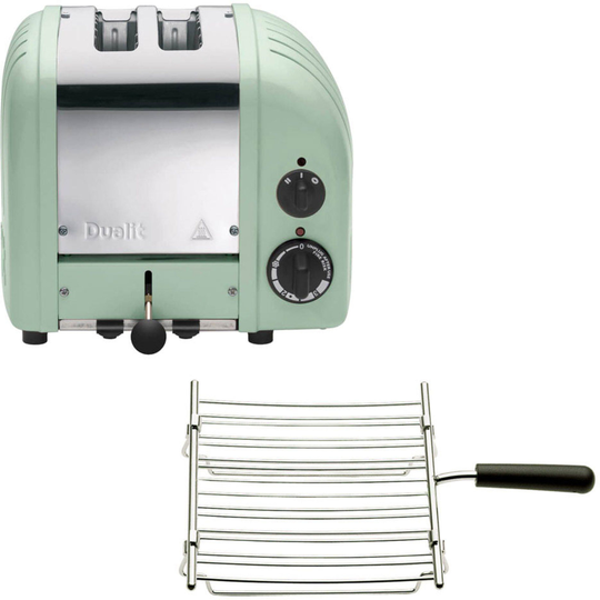 Dualit Brödrost Classic 2 Skivor Mintgrön + Brödvärmargaller