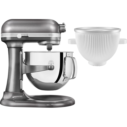 KitchenAid Artisan XL7580EBK Köksmaskin + Glassmaskin, Grafit Metallic