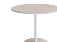 Bord Donut, Ø900 mm, höjd 720 mm, vitpigmenterad ask på vit ram